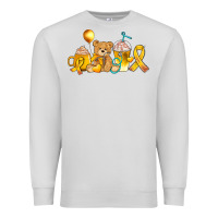 Dove Grey childhood cancer ribbon and coffee cups Premium Sweatshirt - AdoDesignShop