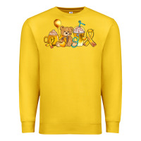 Lemon childhood cancer ribbon and coffee cups Premium Sweatshirt - AdoDesignShop