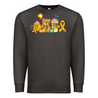 Childhood Cancer Ribbon And Coffee Cups Premium Sweatshirt | Teevron