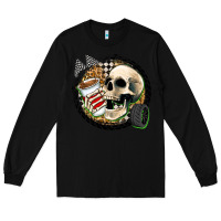 Black race skull Long Sleeve Tee - Zillion Design Studio