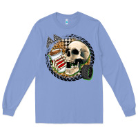 Colony Blue race skull Long Sleeve Tee - Zillion Design Studio