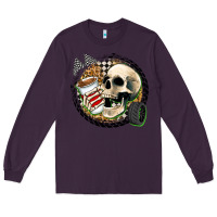 Plum race skull Long Sleeve Tee - Zillion Design Studio