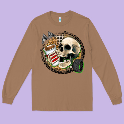 Race Skull Long Sleeve Tee Designed By Zillion Design Studio
