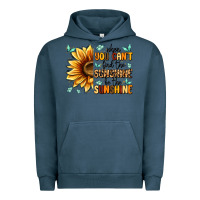 Pigment Midnight Navy when you can't find the sunshine be the sunshine Urban Hoodie - MaliasSmallBusiness