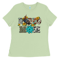 Matcha western rodeo bullfighter mom turquoise gemstones  sunflowers Ladies Tee - BarkalooDesign