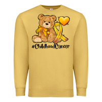 Antique Gold childhood cancer and cancer ribbon Premium Sweatshirt - AdoDesignShop