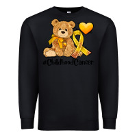 Black childhood cancer and cancer ribbon Premium Sweatshirt - AdoDesignShop