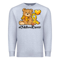 Heather Grey childhood cancer and cancer ribbon Premium Sweatshirt - AdoDesignShop