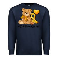 Navy childhood cancer and cancer ribbon Premium Sweatshirt - AdoDesignShop