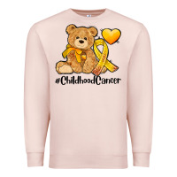 Pale Pink childhood cancer and cancer ribbon Premium Sweatshirt - AdoDesignShop