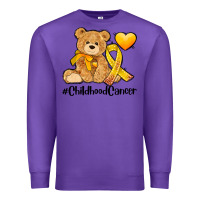 Purple childhood cancer and cancer ribbon Premium Sweatshirt - AdoDesignShop