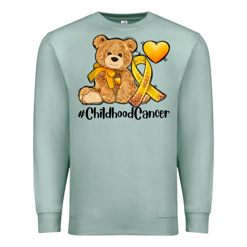 Childhood Cancer And Cancer Ribbon Premium Sweatshirt by AdoDesignShop | Teevron
