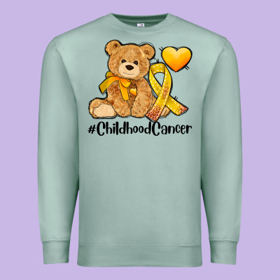 Childhood Cancer And Cancer Ribbon Premium Sweatshirt Designed By Adodesignshop