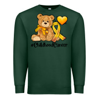 Sports Green childhood cancer and cancer ribbon Premium Sweatshirt - AdoDesignShop