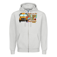 Dove Grey captain of struggle bus busdriver Zipper Hoodie - CowhideDigitalArt