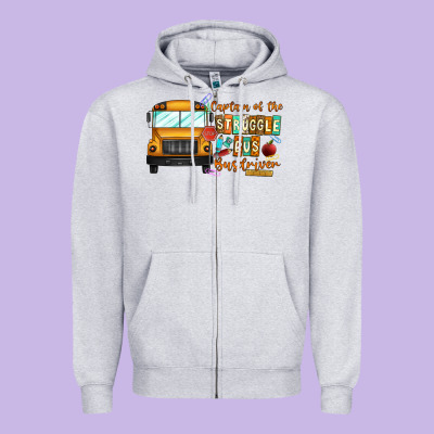 Captain Of Struggle Bus Busdriver Zipper Hoodie Designed By Cowhidedigitalart