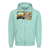 Seafoam captain of struggle bus busdriver Zipper Hoodie - CowhideDigitalArt