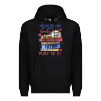 Black between the pages of a book is lovely place to be Premium Hoodie - MaliasSmallBusiness