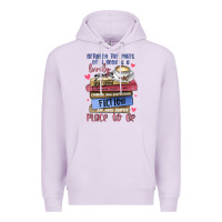 Lilac between the pages of a book is lovely place to be Premium Hoodie - MaliasSmallBusiness