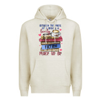 Oatmeal Heather between the pages of a book is lovely place to be Premium Hoodie - MaliasSmallBusiness