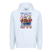White between the pages of a book is lovely place to be Premium Hoodie - MaliasSmallBusiness