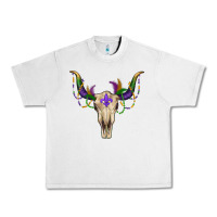 Lunar Rock Mardi Gras Bull Skull Urban Heavy Tee - RanaPortraitStore
