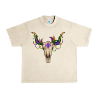 Sandshell Mardi Gras Bull Skull Urban Heavy Tee - RanaPortraitStore