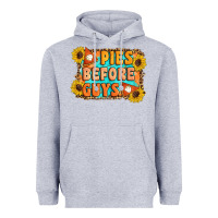 Heather Grey Pies Before Guys Heavyweight Hoodie - Artiststas