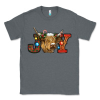 Charcoal Heather christmas joy cow Classic Tee - RanaPortraitStore