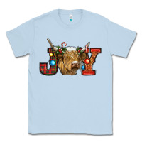 Dusty Blue christmas joy cow Classic Tee - RanaPortraitStore