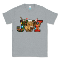 Heather Grey christmas joy cow Classic Tee - RanaPortraitStore