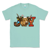 Seafoam christmas joy cow Classic Tee - RanaPortraitStore