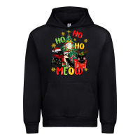 Black ho ho ho meow Urban Hoodie - MaliasSmallBusiness