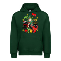 Forest Green ho ho ho meow Urban Hoodie - MaliasSmallBusiness