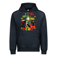 Navy ho ho ho meow Urban Hoodie - MaliasSmallBusiness