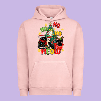 Ho Ho Ho Meow Urban Hoodie Designed By Maliassmallbusiness