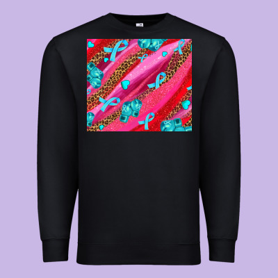 Cancer Boxing Gloves And Cancer Ribbon Premium Sweatshirt Designed By Adodesignshop