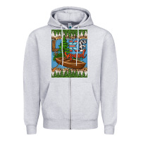 Heather Grey lake squad air freshener Zipper Hoodie - HRA Design Shop