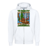 White lake squad air freshener Zipper Hoodie - HRA Design Shop