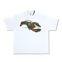 White Mardi Gras Crawfish Urban Heavy Tee - RanaPortraitStore