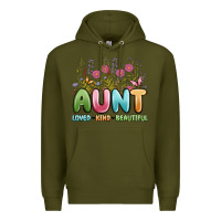 Army Green aunt loved kind beautiful Premium Hoodie - MaliasSmallBusiness