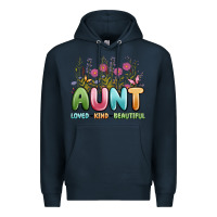 Navy aunt loved kind beautiful Premium Hoodie - MaliasSmallBusiness