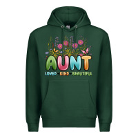 Sports Green aunt loved kind beautiful Premium Hoodie - MaliasSmallBusiness