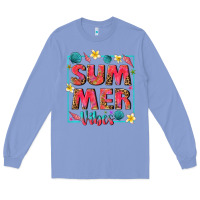 Colony Blue summer  vibes Long Sleeve Tee - texasbilliewilder