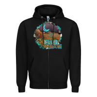 Black neon moon Zipper Hoodie - SublimationCraftShop