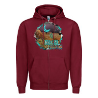 Burgundy neon moon Zipper Hoodie - SublimationCraftShop