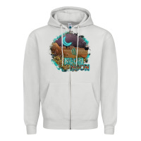 Dove Grey neon moon Zipper Hoodie - SublimationCraftShop