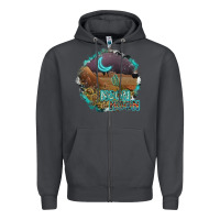 Smoke neon moon Zipper Hoodie - SublimationCraftShop