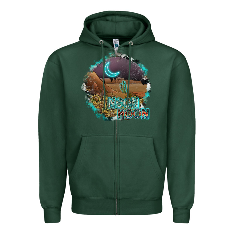Neon Moon Zipper Hoodie by SublimationCraftShop | Teevron