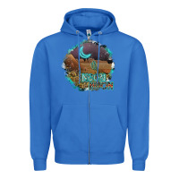 True Royal neon moon Zipper Hoodie - SublimationCraftShop